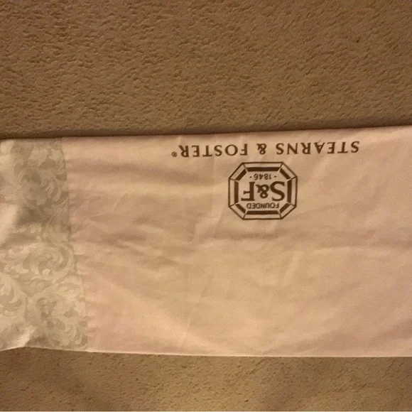 Stearns & Foster Cream Suede Paisley Roped Trim Luxury 58”Body Pillow Sham - Picture 5 of 11